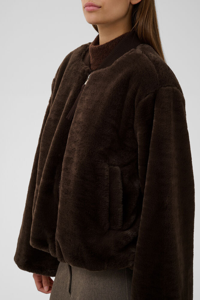 ESTACIA BOMBER JACKET CHOCOLATE BROWN