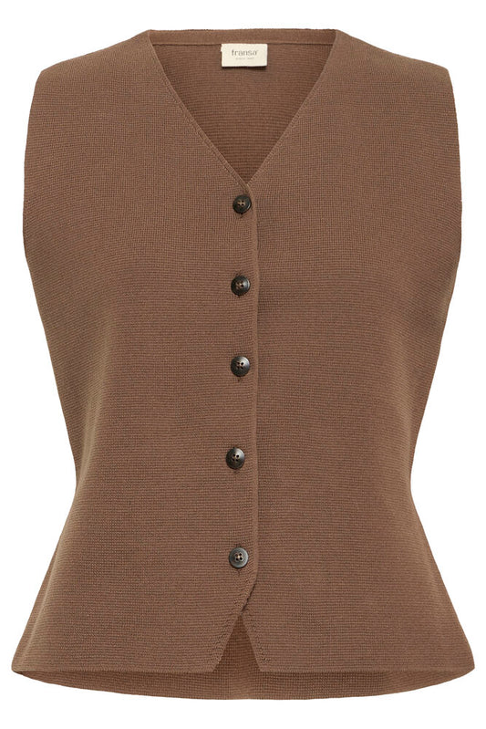 FRITA VEST BROWN
