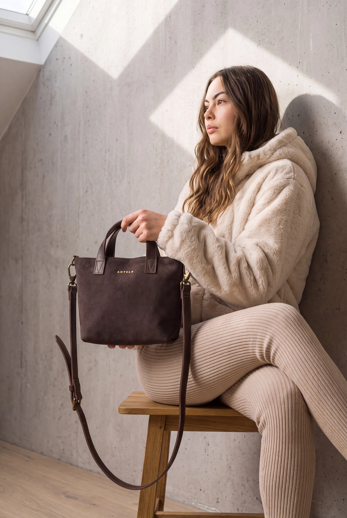 ZAZI MOCHA HANDBAG
