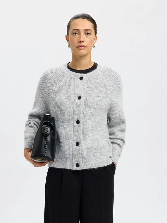 LULU CARDIGAN LIGHT GREY