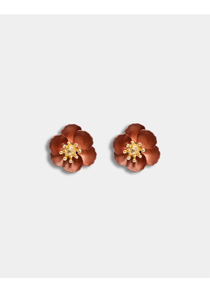 PETITE FLOWER PEARL BROWN