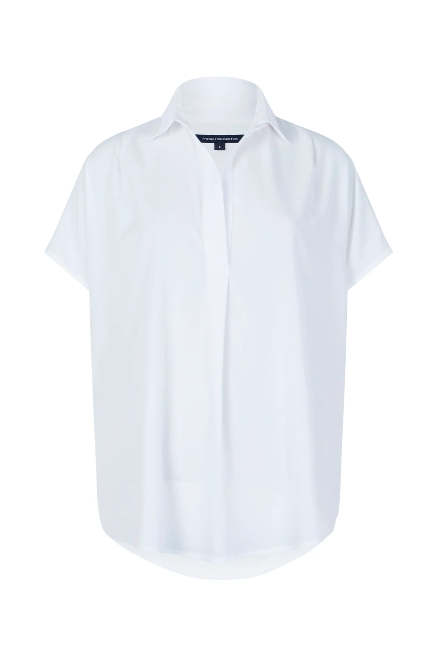 CREPE LIGHT POPOVER SHIRT WHITE