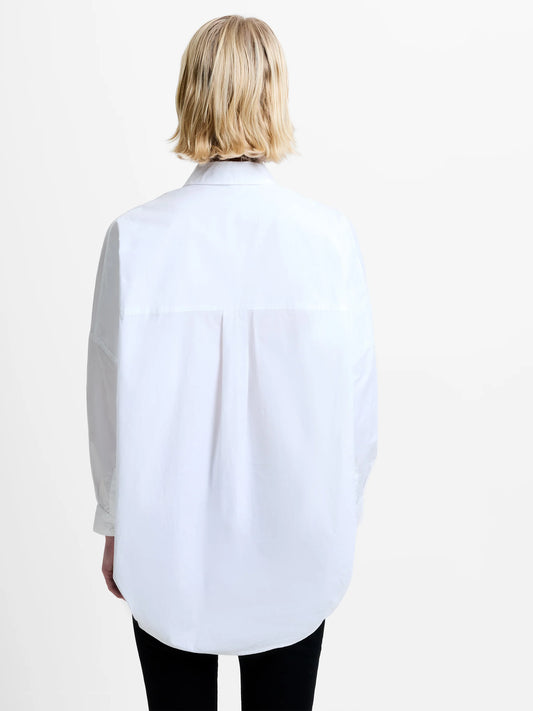 RHODES POPLIN POPOVER SHIRT LINNEN WHITE