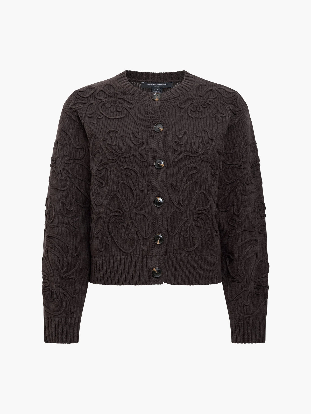 VARLI FLORAL DRAWING CARDIGAN