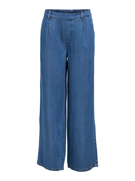 FRAME LISA WIDE PANTS MEDIUM DENIM