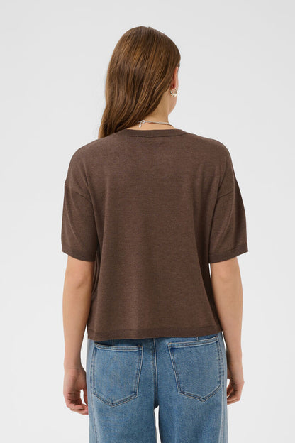 MILAS BOXY KNIT FONDUE FUDGE