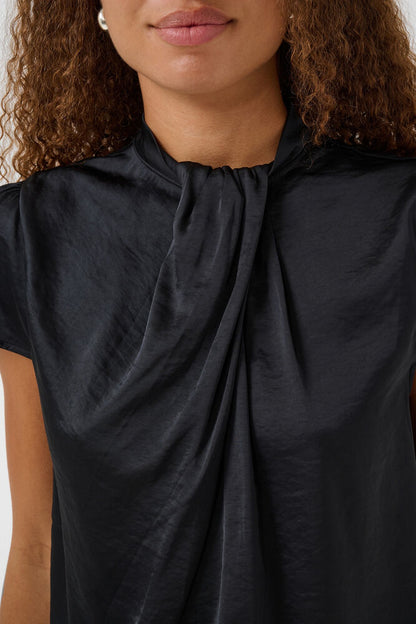 PANAN DRAPY BLOUSE BLACK