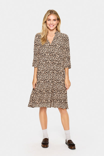 EDA DRESS BLACK LEO