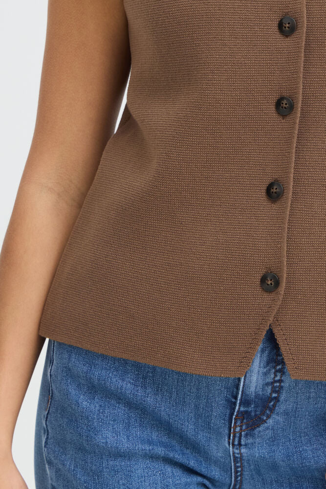FRITA VEST BROWN