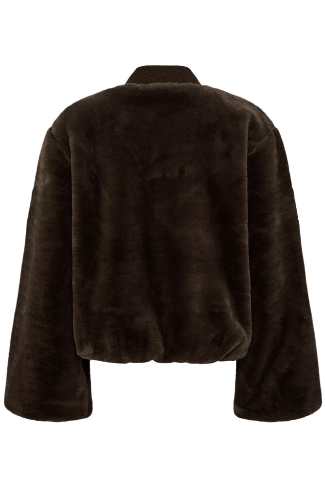ESTACIA BOMBER JACKET CHOCOLATE BROWN
