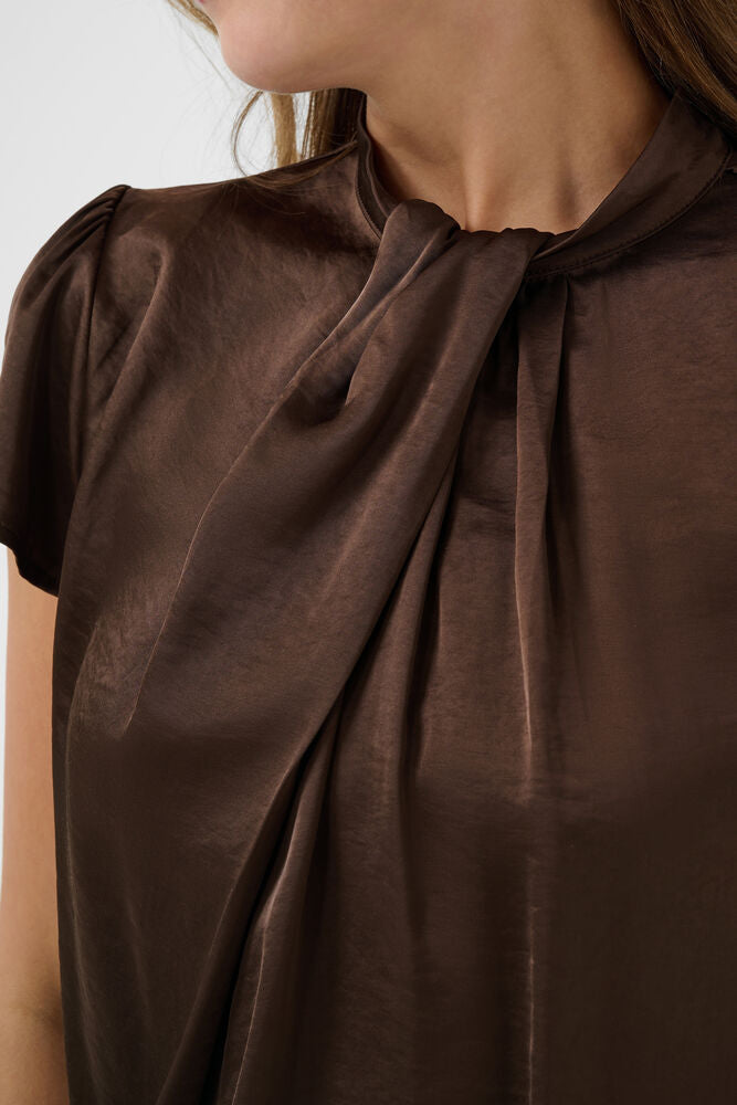 PANAN DRAPY BLOUSE BROWN