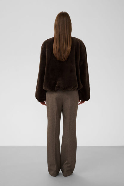 ESTACIA BOMBER JACKET CHOCOLATE BROWN