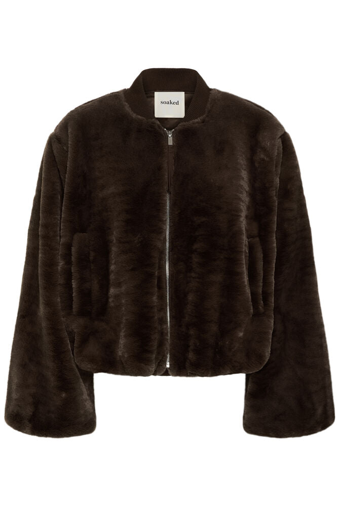 ESTACIA BOMBER JACKET CHOCOLATE BROWN
