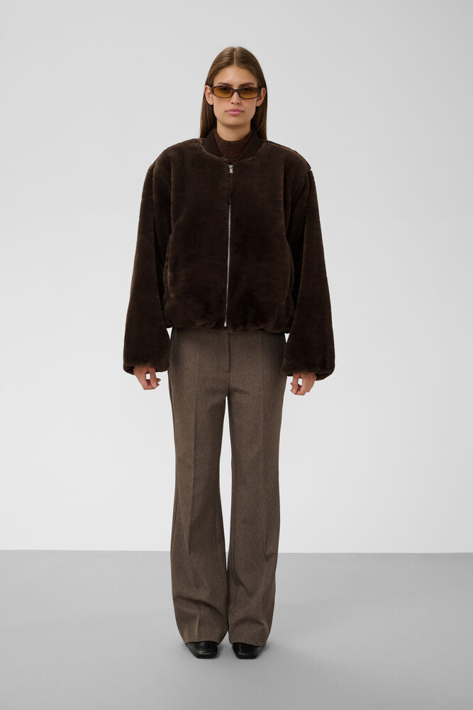 ESTACIA BOMBER JACKET CHOCOLATE BROWN