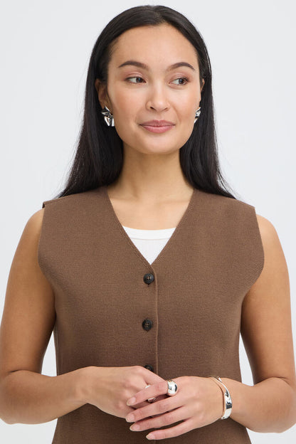 FRITA VEST BROWN