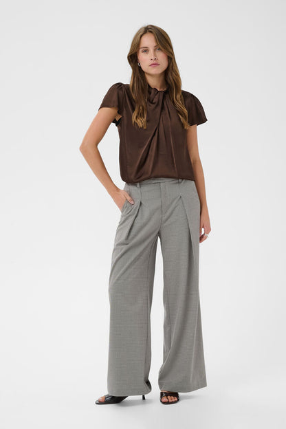 PANAN DRAPY BLOUSE BROWN