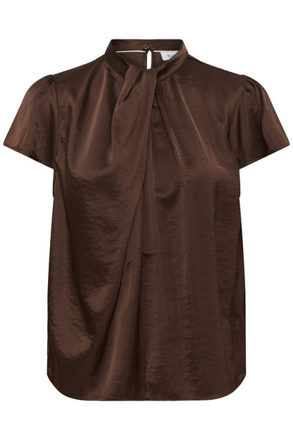 PANAN DRAPY BLOUSE BROWN