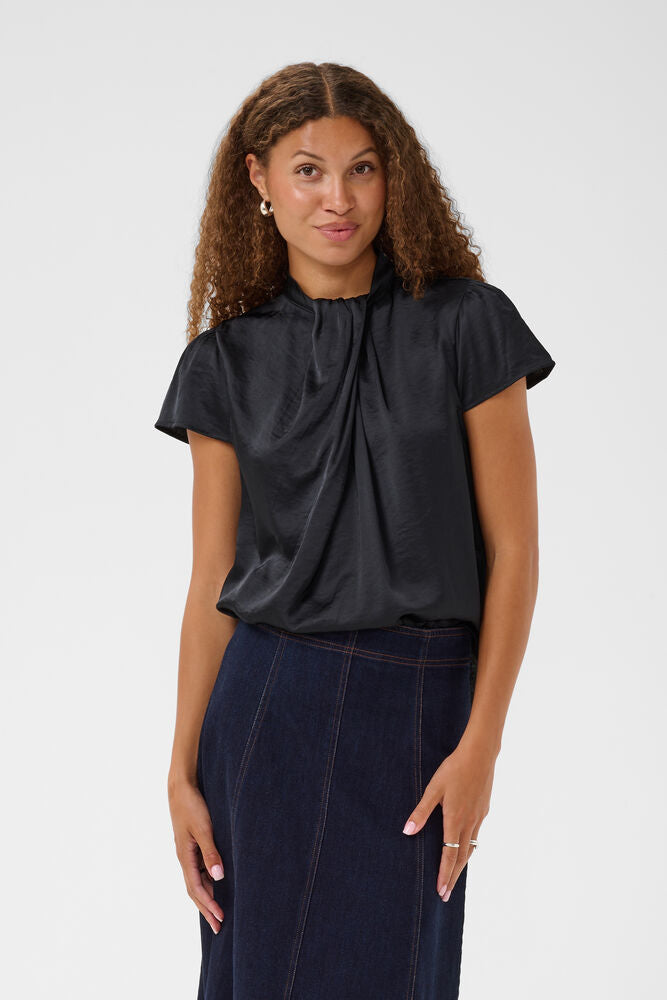 PANAN DRAPY BLOUSE BLACK