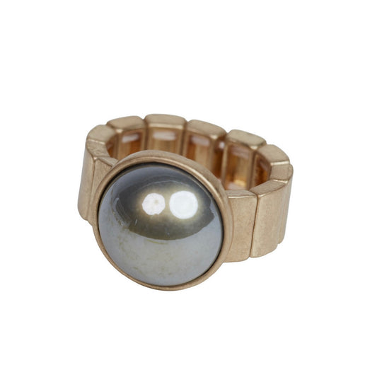 ALVA ELASTISK RING GOLD/GREY