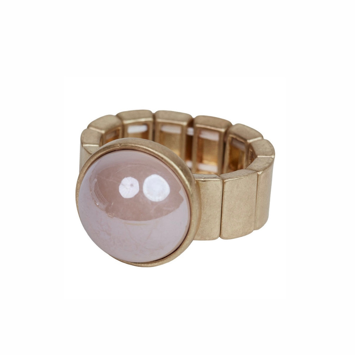 ALVA ELASTISK RING GOLD/PINK