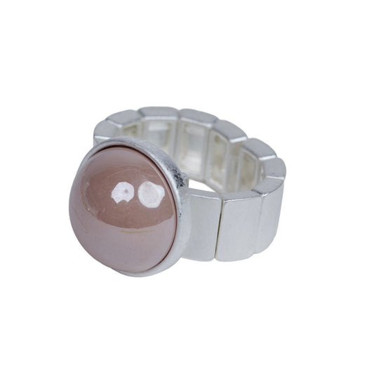 ALVA ELASTISK RING SILVER/PINK
