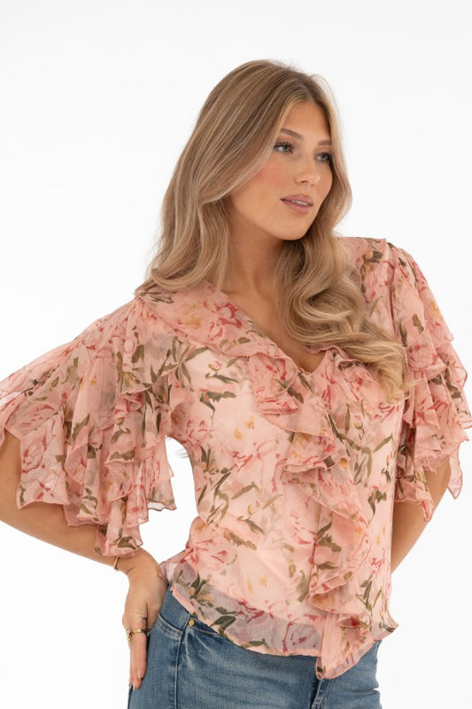 BLOSSOM BLOUSE POWDER PINK ROSE