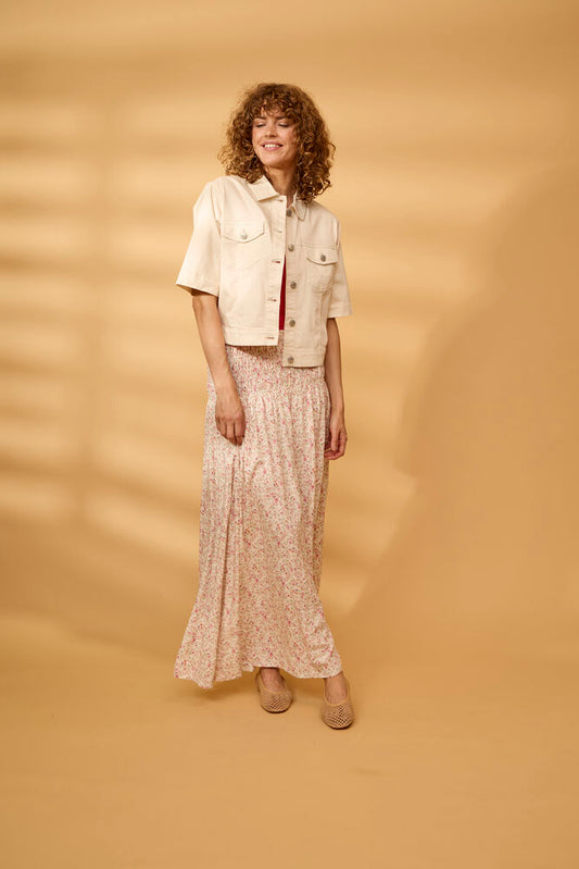 HEAT SKIRT PINK BOHO FLORAL