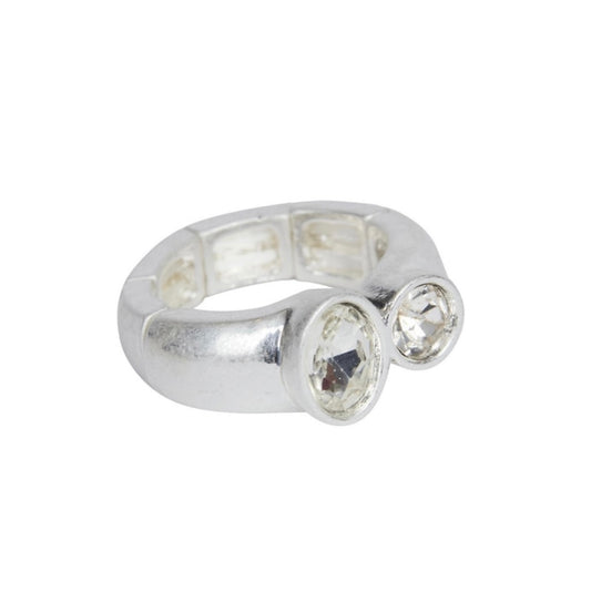 IRA ELASTISK RING SILVER/CLEAR