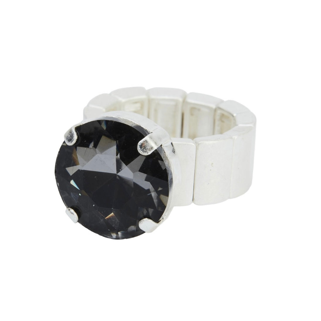 JULIETTE ELASTISK RING SILVER/GREY