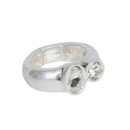 IRA ELASTISK RING SILVER/CLEAR