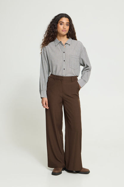 FAVA WIDE PANTS BROWN