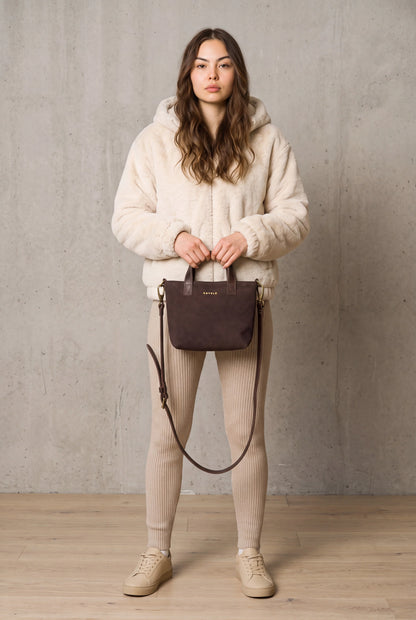 ZAZI MOCHA HANDBAG