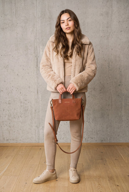 ZAZI MOCHA HANDBAG