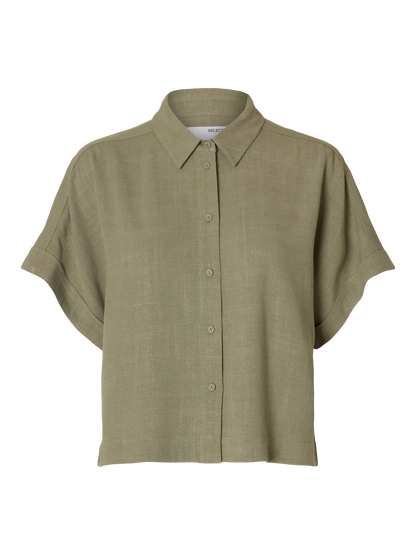VIVA CROPPED SHIRT VETIVER
