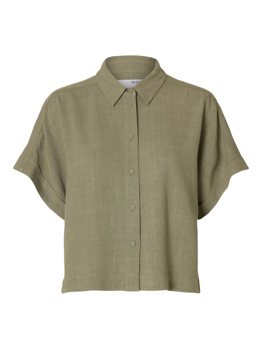 VIVA CROPPED SHIRT VETIVER