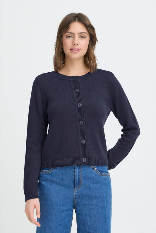 POLLY COTTON CARDIGAN NAVY