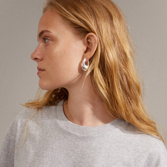 AUTUMN HOOPS SILVER