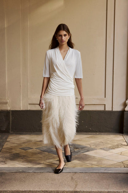DACRE SKIRT WHISPER WHITE
