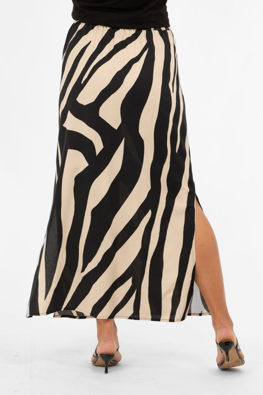 TATUM SKIRT DESSERT SAND/BLACK