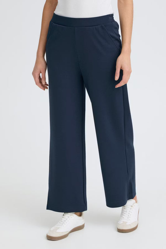 AURORA PANT NAVY BLAZER CROPPED LENGTH