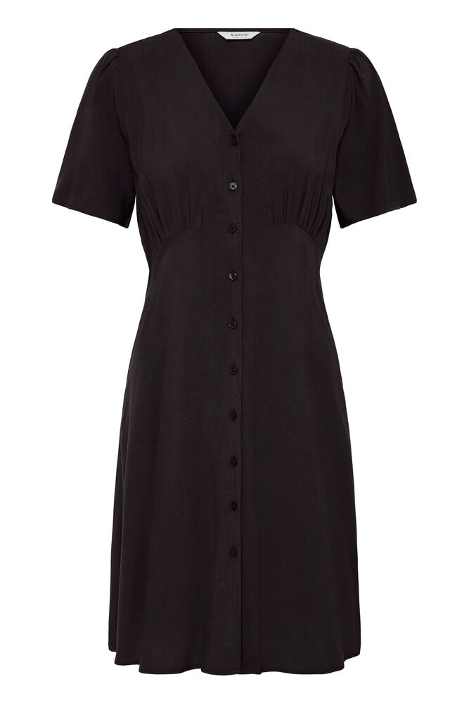 JOELLA SHORT V-NECK DRESS BLACK