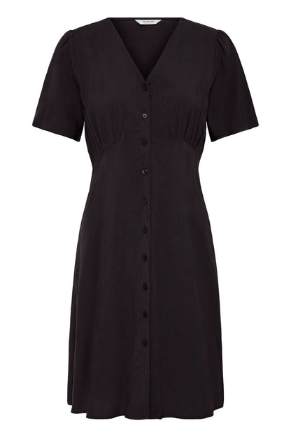 JOELLA SHORT V-NECK DRESS BLACK