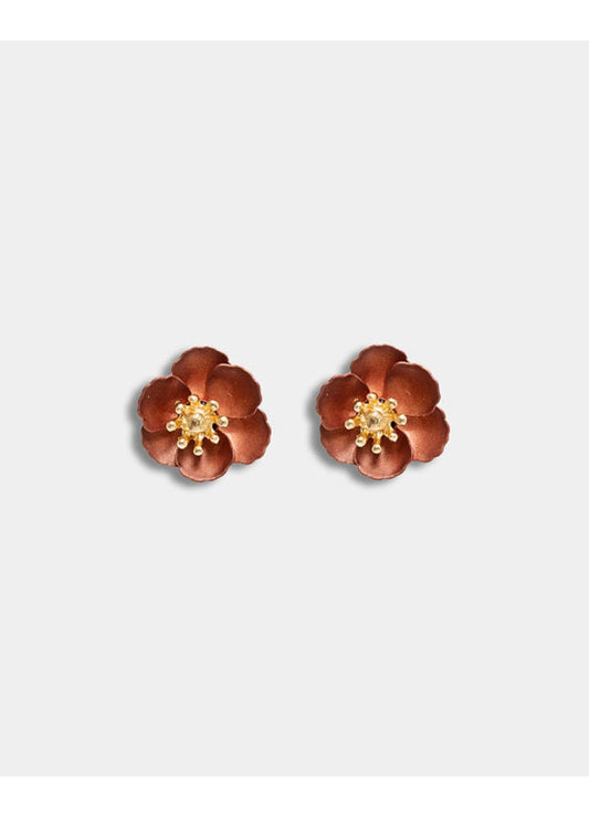 PETITE FLOWER PEARL BROWN