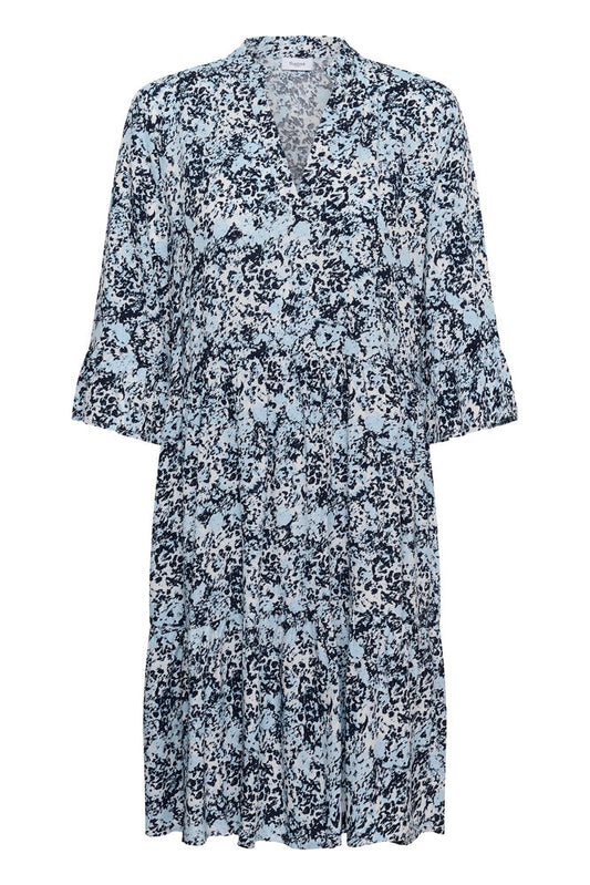 EDA DRESS NIGHTSKY BRUSHED BLOOMS