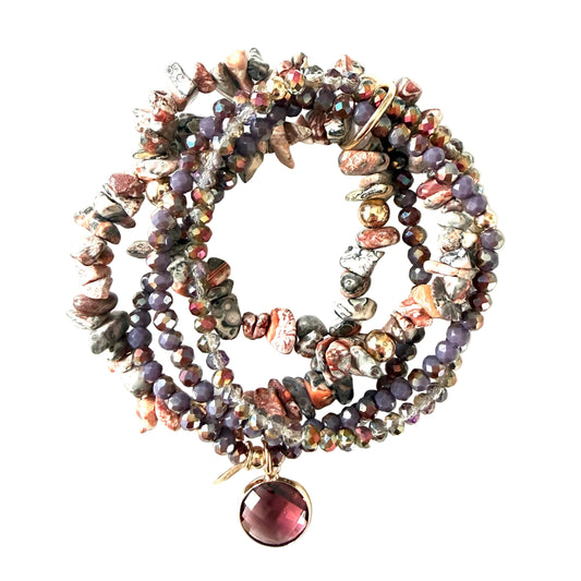 ELASTISK ARMBAND LILA
