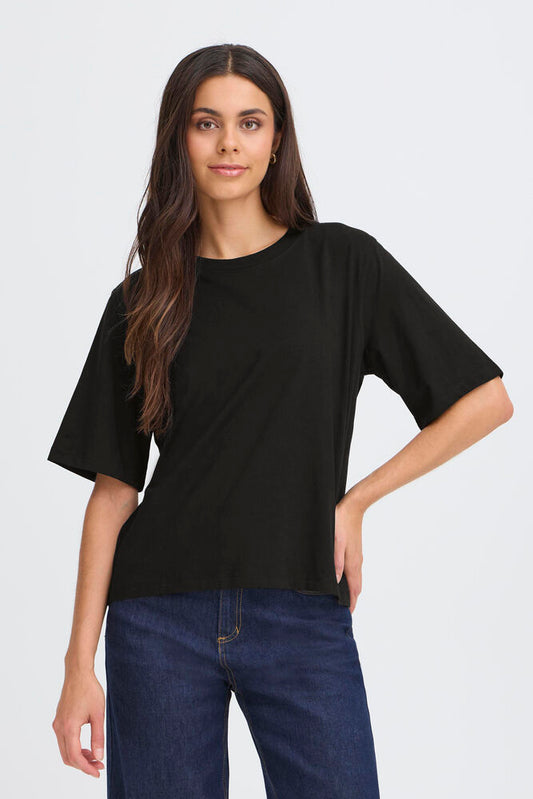 ZASHOULDER TEE BLACK