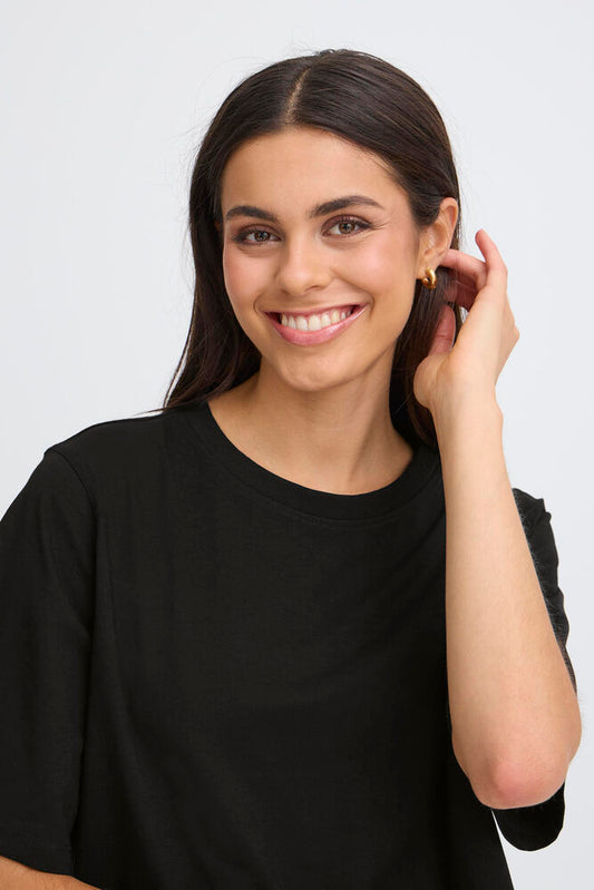 ZASHOULDER TEE BLACK