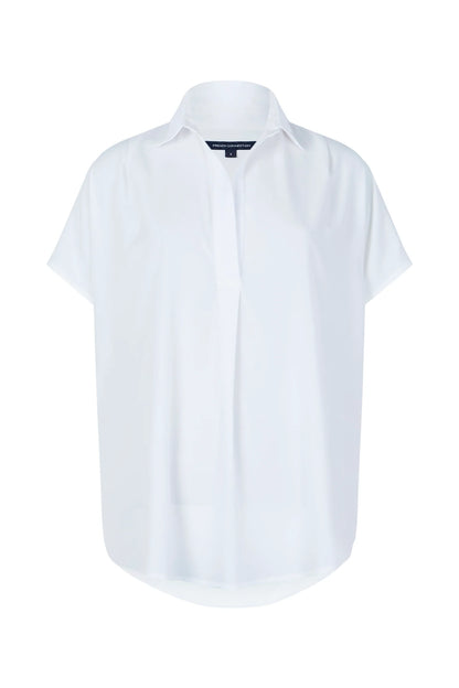 CREPE LIGHT POPOVER SHIRT WHITE