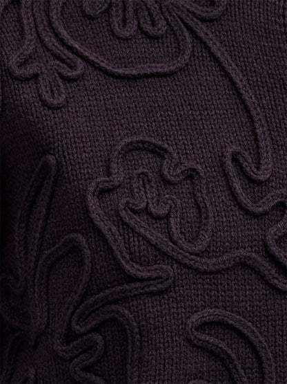 VARLI FLORAL DRAWING CARDIGAN