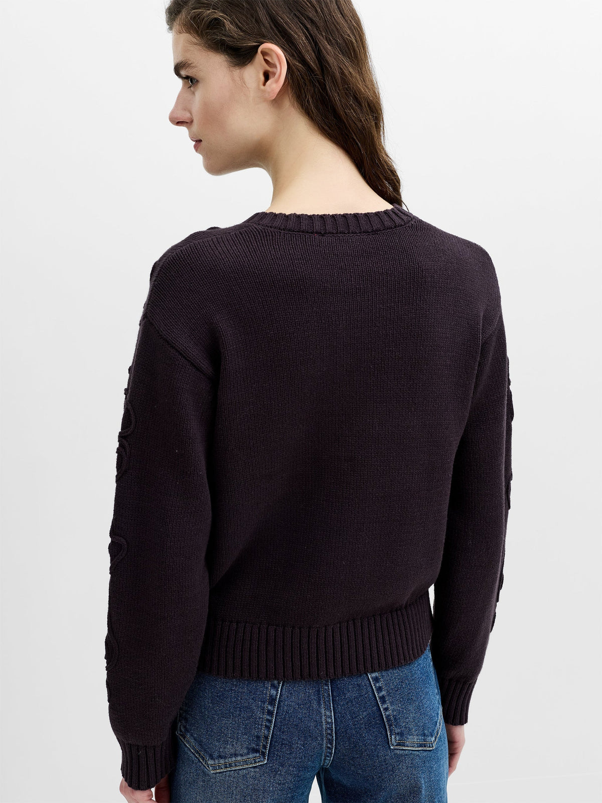 VARLI FLORAL DRAWING CARDIGAN